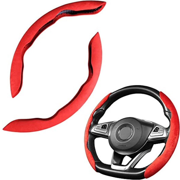 Automaze New Suede Texture Steering Wheel Grip Cover for Cars